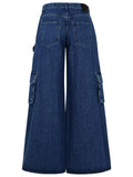 Off-White Cargo 'Baggy' Jeans In Blue Cotton Women