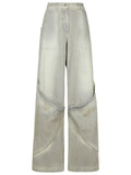 The Attico Gray Cotton Jeans Women