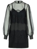 Dolce & Gabbana Black Silk Organza Dress Women