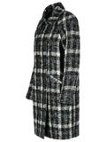 Fay Black Cotton Blend Coat Women