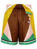 Casablanca 'Geometric' Multicolor Silk Bermuda Shorts Men