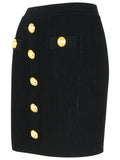 Balmain Black Viscose Blend Miniskirt Women