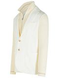 Eleventy White Cotton Blend Cardigan Men