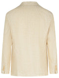 Etro Blazer In Cream Linen Blend Men