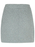 Ganni 'Sparkle' Silver Wool Blend Miniskirt Women