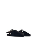 Ganni 'Big Bow' Black Polyester Ballet Flats Women