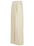Maison Margiela 'Over' Ivory Cotton Blend Pants Women