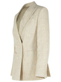 Max Mara Ivory Linen Blend Blazer Women