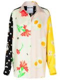 Moschino 'Patchwork' Multicolor Silk Shirt Women