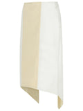 Jw Anderson 'Layered' White Cotton Skirt Women