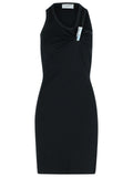 Coperni 'Clip' Black Cotton Dress Women