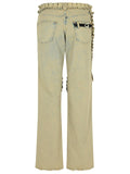 Coperni 'Ruffled' Grey Cotton Jeans Women