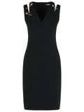 Versace Black Viscose Blend Dress Women