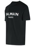Balmain Black Cotton T-Shirt Men