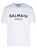 Balmain White Cotton T-Shirt Men
