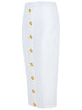 Balmain Long Skirt In White Viscose Blend Women