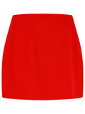 Balmain Short Skirt In Red Virgin Wool Women