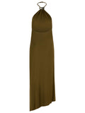 The Attico Green Viscose Dress Women