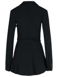 The Attico Black Viscose Blend Mini Dress Women