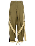 The Attico Green Cotton Blend Pants Women