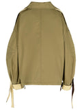 The Attico Green Cotton Blend Jacket Women