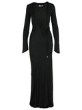 The Attico Black Viscose Dress Women