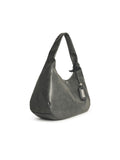Ganni 'Bou Xxl' Grey Leather Blend Bag Women