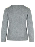 Ganni Grey Checked Cashmere Blend Cardigan Women