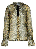 Ganni Leopard Print Viscose Shirt Women