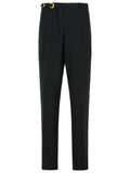 Versace Black Virgin Wool Blend Patalone Men