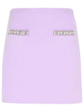 Self Portrait 'Crystal' Skirt In Lilac Viscose Blend Women