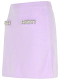Self Portrait 'Crystal' Skirt In Lilac Viscose Blend Women