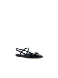 Jimmy Choo 'Belinda Sb Flat' Black Leather Ballet Flats Women