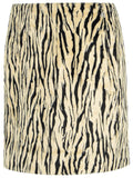 Rotate Printed Faux Fur Skirt Women