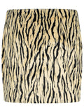Rotate Printed Faux Fur Skirt Women