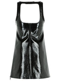 Courreges 'Reedition' Dress In Black Cotton Blend Women