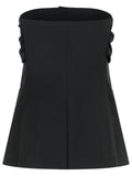 Max Mara 'Veruska' Black Virgin Wool Bustier Top Women
