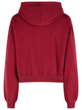 Rotate Burgundy Cotton Sweatshirt Women