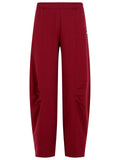 Rotate Pantalo In Burgundy Cotton Women