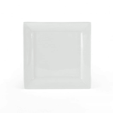 Square Porcelain Salad Plates, White, Set of 6