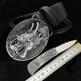 Smooth Buckle For Self-defense Trendy Punk-style Belt Buckle With A Distinctive Look