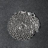 14k White Gold Diamond Cut Cable Link Chain (2.90 mm)