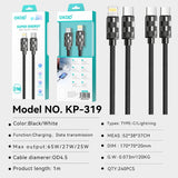 KP-319 Fast Charging Cable Data Transfer Charging
