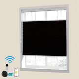 Raised Flag Day-Night Shade With Remote Control And Solar Panel-Full Blackout Motorized Shades For Home And Office-Cordless Organ Shade-Cordless Cellular Shade-Khaki