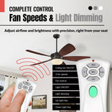 Anderic Substitute for Hampton Bay UC7080T CHQ7080T Ceiling Fan Remote Control [RR7080T]