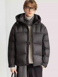 White Duck Down Stylish Thick Hooded Down Jacket