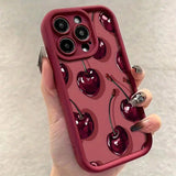 Creative Doodle Cherry Pattern Phone Case