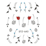 1pcs Nail Sticker Butterfly Flower Water Transfer Decal Sliders for Nail Art Decoration Tattoo Manicure Wraps Tools Tip JISTZ508