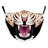Wansheng Digital Printing Face Animal Tiger Ear Hanging Double-layer Mask