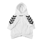 Winter dog jacket hood